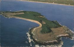 Aerial View of Gorriti Island, Punta del Este Postcard