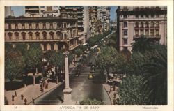 Avenida '18 de Julio', Montevideo Postcard