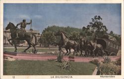 La Diligencia Monument, Montevideo Postcard