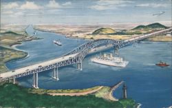Artist's Conception of the Bridge Across the Panama Canal Postcard