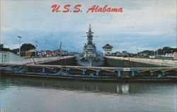 U.S.S. Alabama Battleship in Panama Canal Postcard