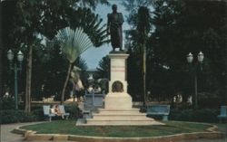 Statue of Simon Bolivar, 5th of November Park, Colón Postcard