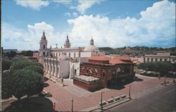 Cathedral and Parque de Bombas, Ponce, Puerto Rico Postcard