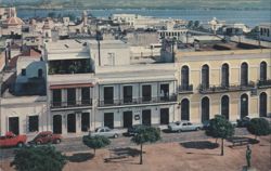 View of Plaza San Jose from roof of San Jose Church, San Juan Postcard