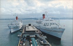 Carnival Cruise Ships MARDI GRAS & CARNIVALE, San Juan, PR Postcard