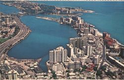 Aerial View, Condado Section and Lagoon, San Juan Postcard