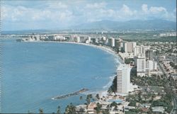Isla Verde 'Half Moon' Resort Area, San Juan, Puerto Rico Postcard