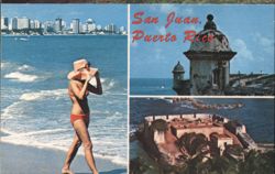 Condado Beach and Forts, San Juan Postcard
