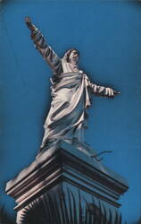 Statue of the Sacred Heart, Universidad del Sagrado Corazon Postcard