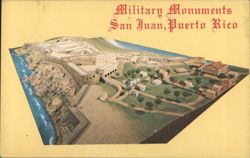 Castillo San Cristobal Model Postcard San Juan PR Chrome Postcard