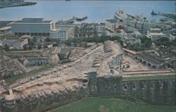 Aerial View, Castillo San Cristobal, Old San Juan Postcard