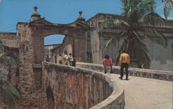 Entrance, San Cristobal Spanish Fortress, San Juan Postcard