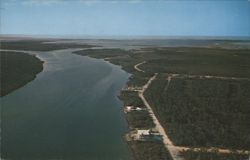 Hawksbill Creek Airview Chrome Postcard, Freeport Bahamas Postcard
