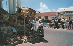 Waterfront Straw Market, Nassau Postcard