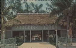 Paradise Beach Entrance Dock, Paradise Island Bahamas Chrome Postcard Postcard