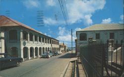 Street Scene, Christiansted, St. Croix Postcard