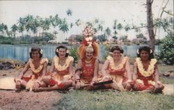 1960 Pago Pago American Samoa Taupou Knife Dance Postcard Postcard
