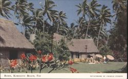 Bures at Korolevu Beach, Fiji Postcard