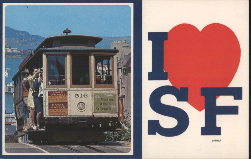 San Francisco Cable Car and I Love SF Design California