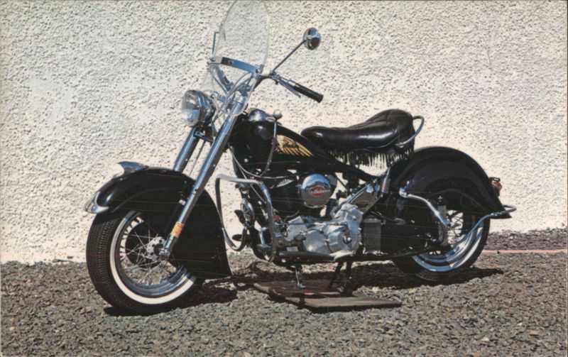 1950 Indian Chief Motorcycle with Chrome and Black Lacquer