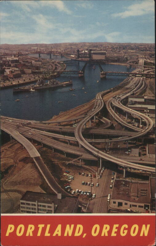 Portland, Oregon Freeways and Willamette River Sawyers