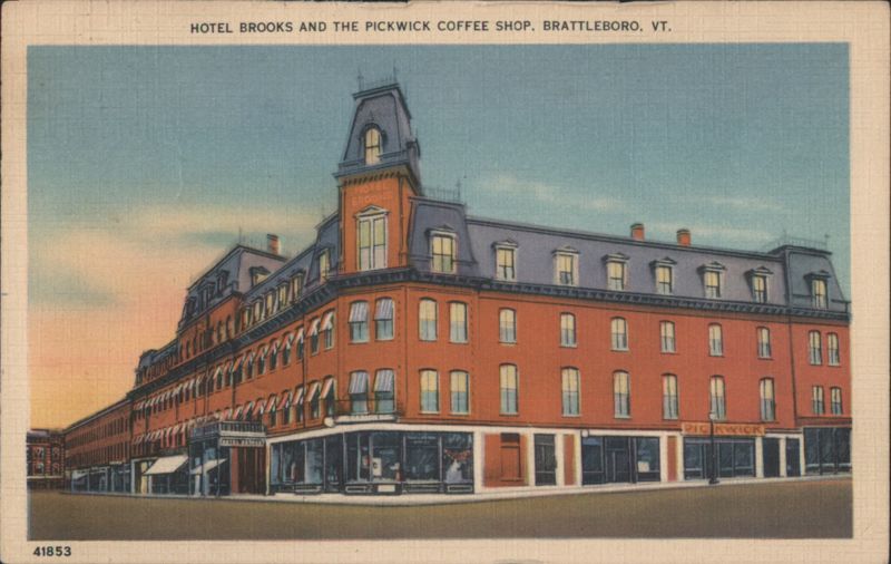 Hotel Brooks and The Pickwick Coffee Shop, Brattleboro, VT Vermont