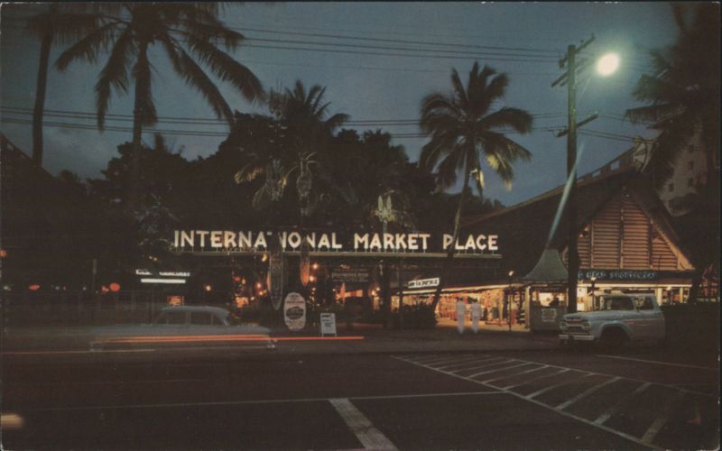 International Market Place at Night, Waikiki Hawaii
