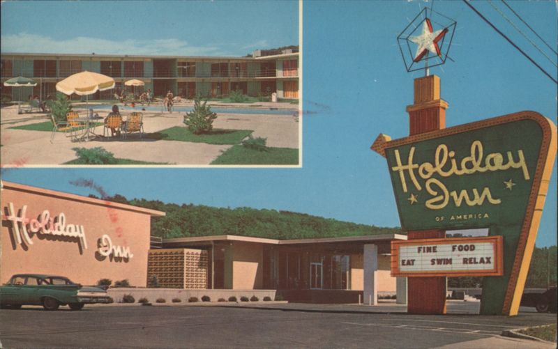 Holiday Inn with Pool and Large Sign Fayetteville Arkansas