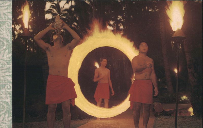 Kauai Torchlighting Ceremony at Coco Palms Resort Wailua Hawaii