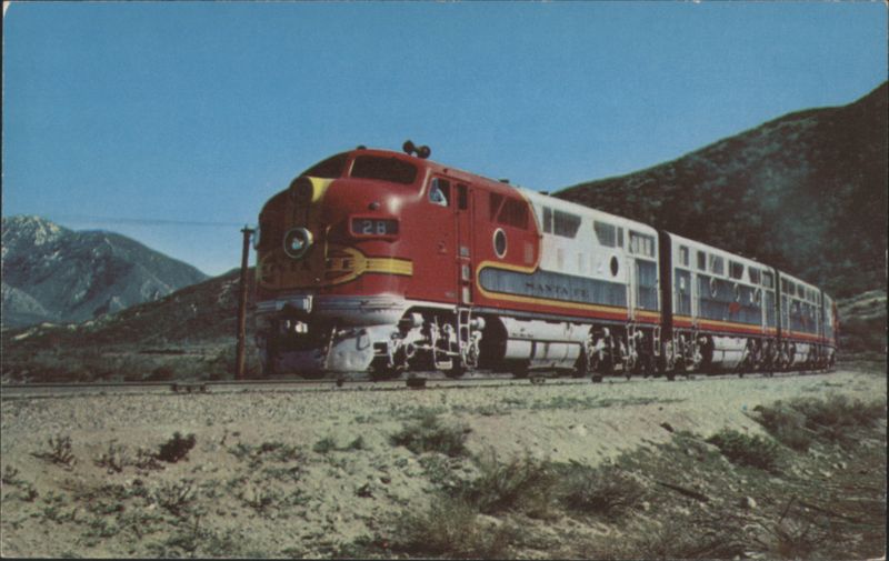 Santa Fe Streamliner Climbing Cajon Pass California