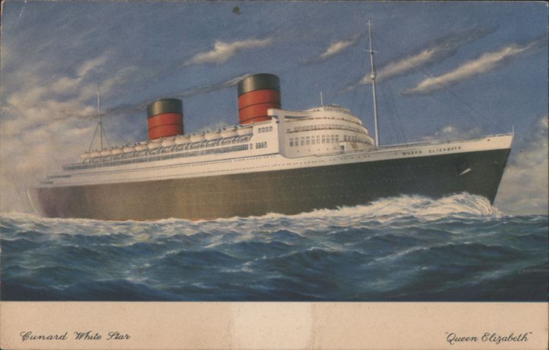 Cunard White Star Queen Elizabeth Ocean Liner Cruise Ships