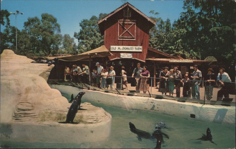 Seal Pool and Old Mac Donald's Farm at Knott's Berry Farm California