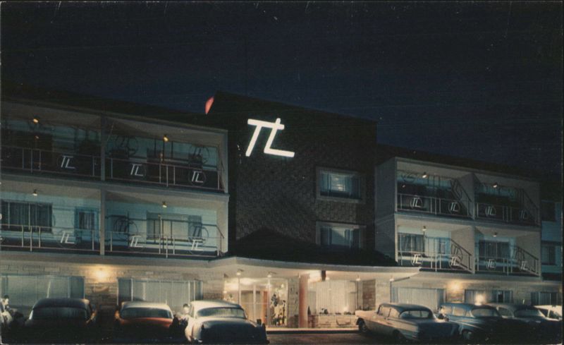 Seattle Travelodge Motel at Night Washington