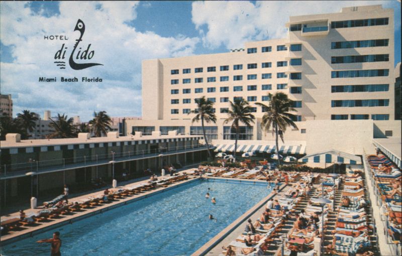 Hotel di Lido Pool Area and Exterior, Miami Beach FL Florida