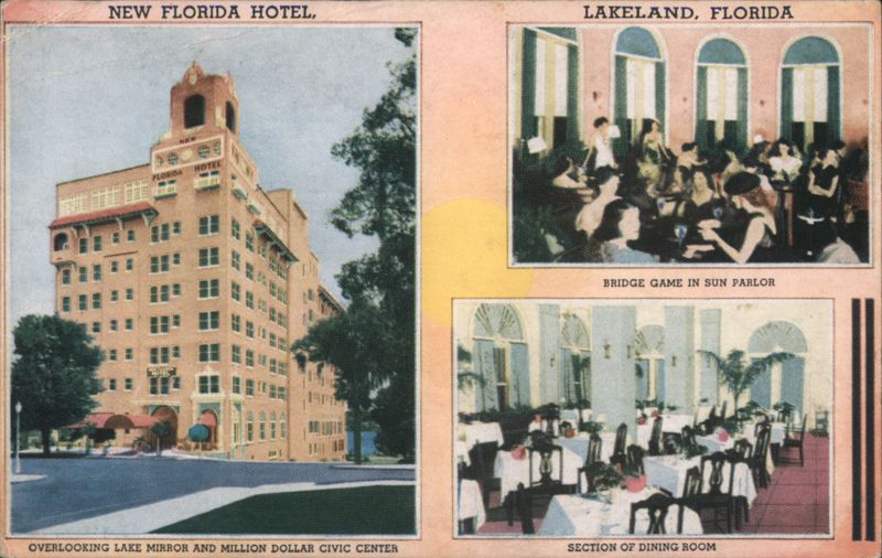 New Florida Hotel - Exterior, Bridge Game, Dining Room Lakeland