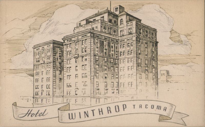 Hotel Winthrop - Tacoma Illustration Washington