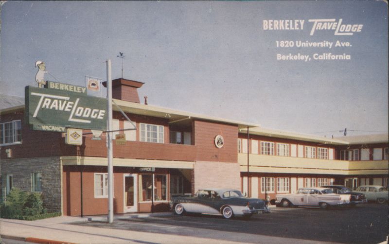 Berkeley Travelodge with Cars on University Avenue California