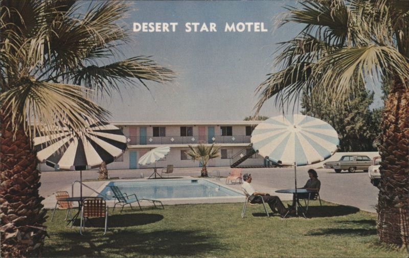 Desert Star Motel Pool Area, Blythe California