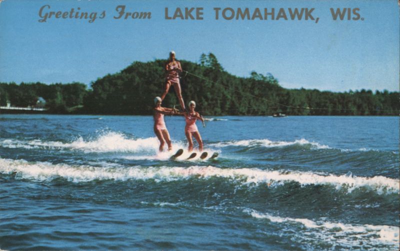 Water Ski Pyramid at Lake Tomahawk, WI Wisconsin