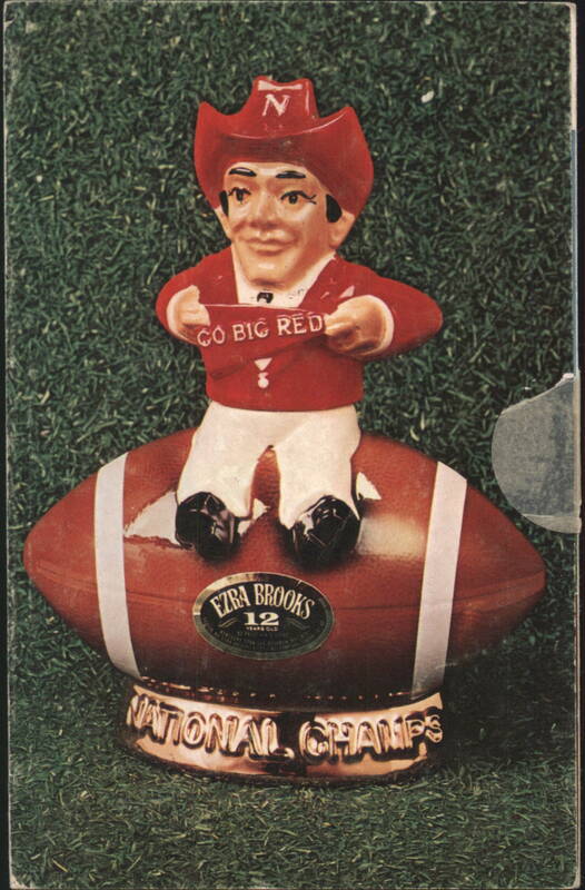 Nebraska Cornhuskers Ezra Brooks National Champs Decanter