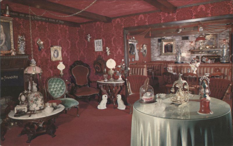 The Red Parlor and Victorian Room, Ye Olde Hoosier Inn Stockton California
