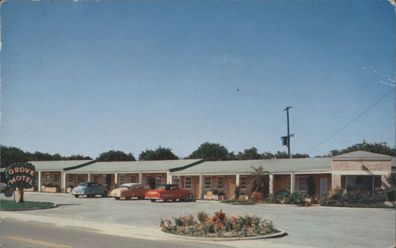 Grove Motel with 1950s Cars, Lake Wales, FL Florida