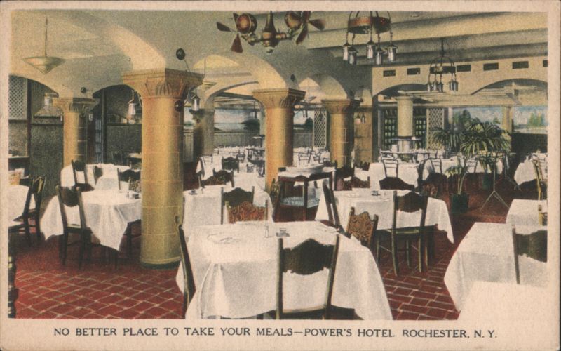 Power's Hotel Rochester Dining Room New York