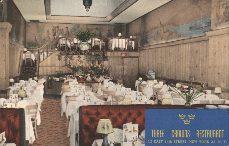 Three Crowns Restaurant Interior, Revolving Smorgasbord New York