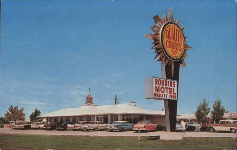 Quality Courts Motel and Robbins Restaurant, Vandalia IL Illinois