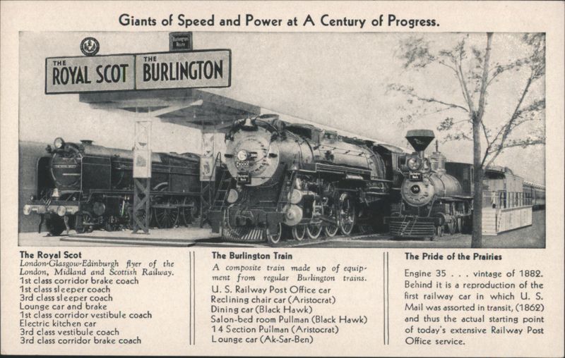 Royal Scot and Burlington Trains at A Century of Progress