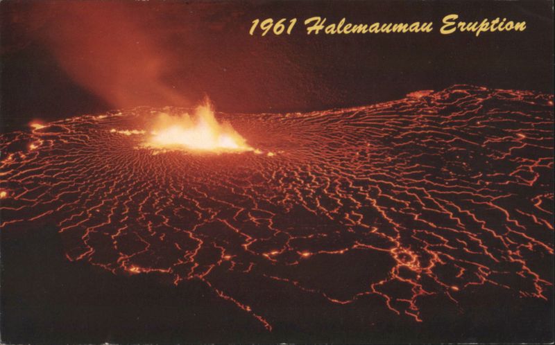 1961 Halemaumau Eruption Hawaii Mike Roberts
