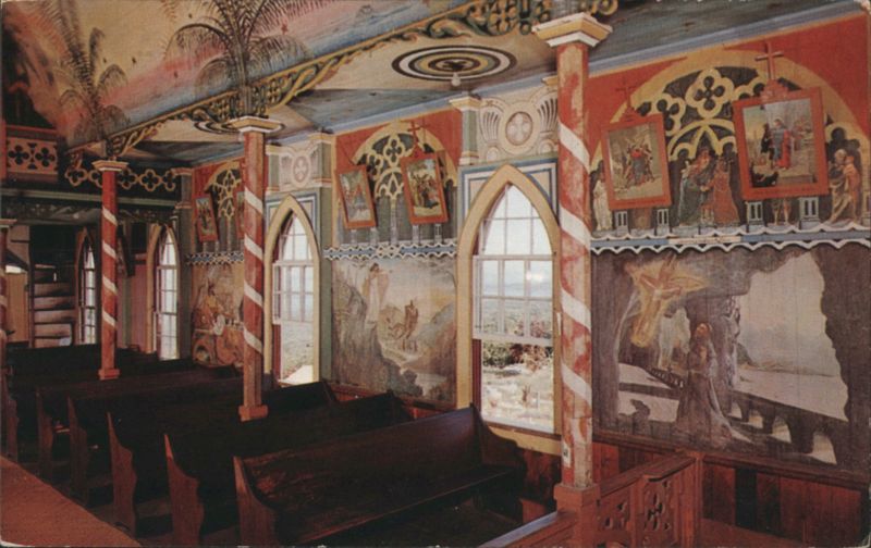 St. Benedict's Catholic Church Interior Murals, Honaunau Hawaii