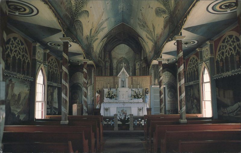 St. Benedict's Catholic Church - Old Painted Church Murals Honaunau Hawaii