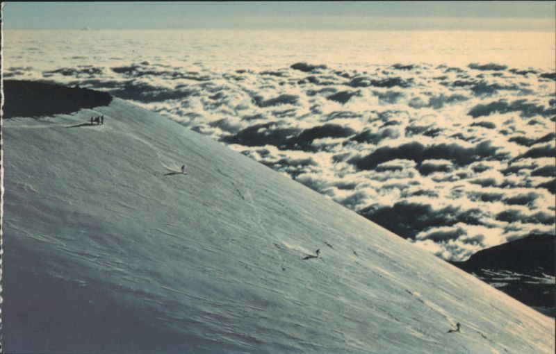 Skiing on Mauna Kea, Big Island of Hawaii